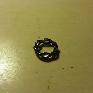 Silver and Sparkle Intertwined Ring