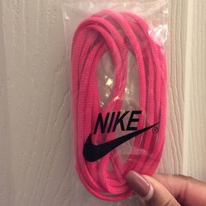 Pink Nike shoe laces