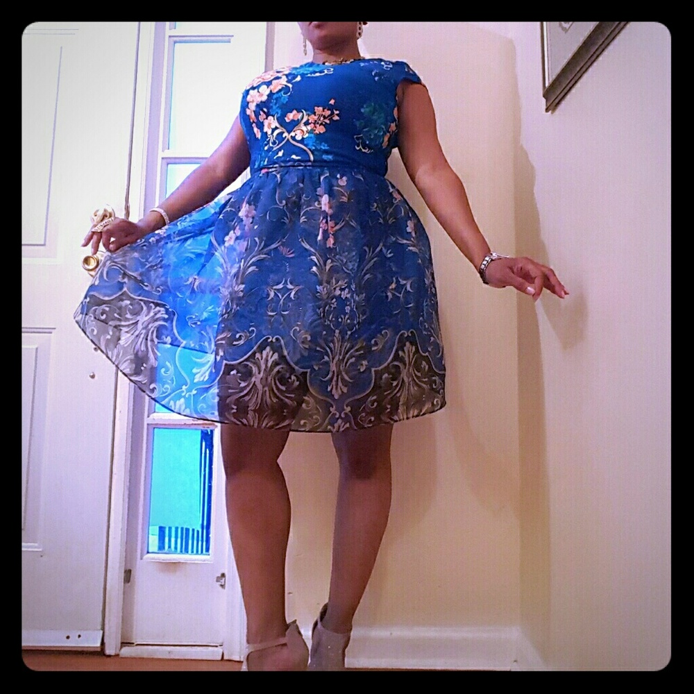 Blue Organza Dress