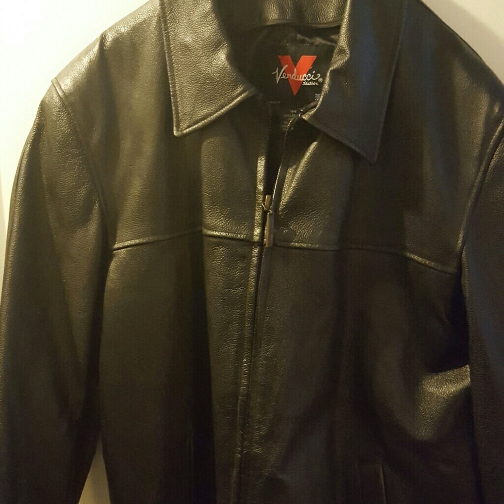 100% Brown Mens Leather Jacket