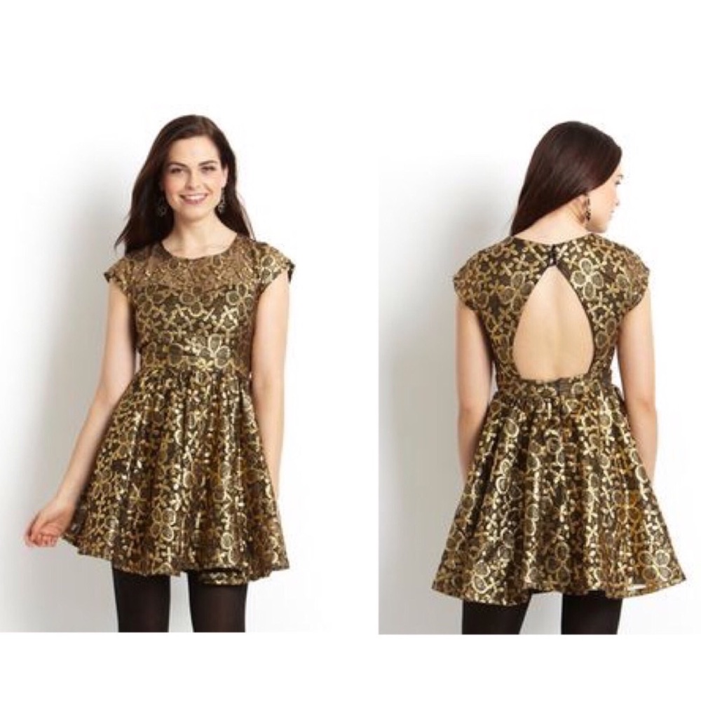 EROS Apparel Metallic Cocktail Dress