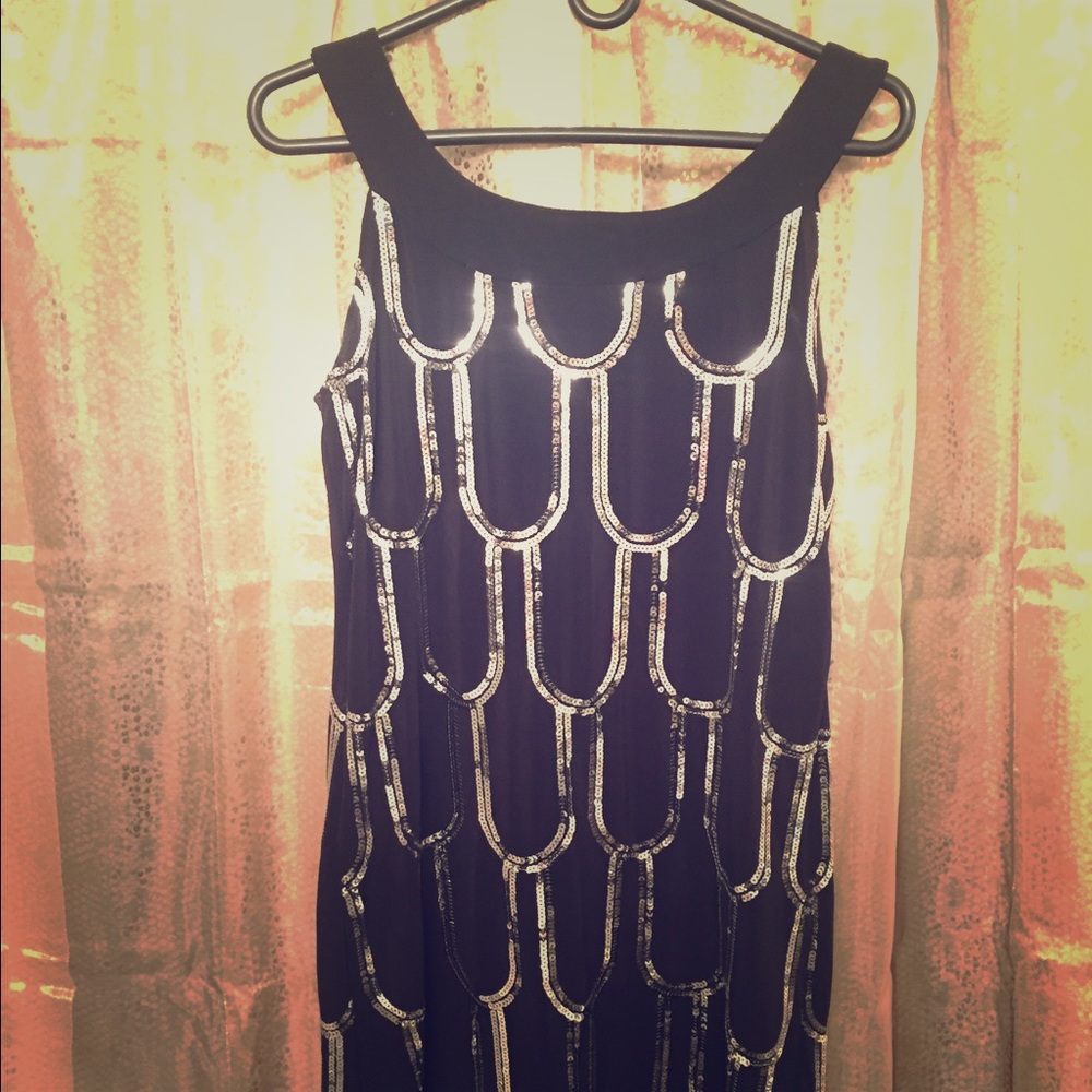 Black sequined dress