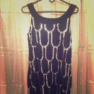 Black sequined dress