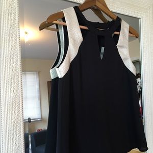 Ya Los Angeles black and white CutOut Blouse