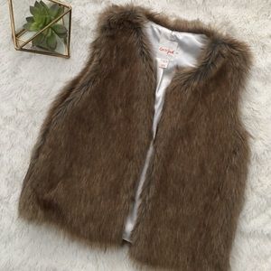 Brown Faux Fur Vest