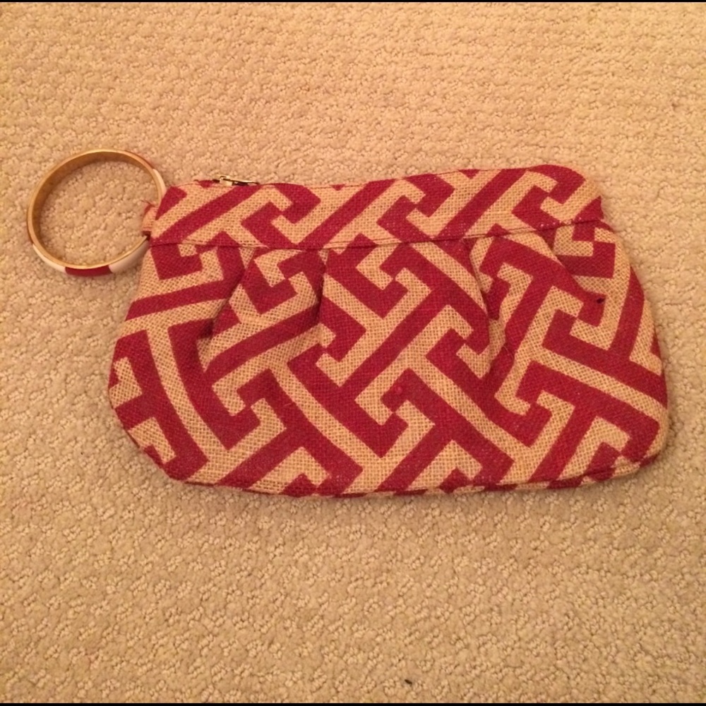 Burlap clutch