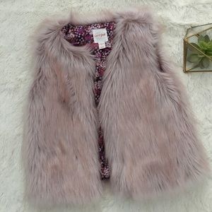 Lavender Pink Faux Fur Vest