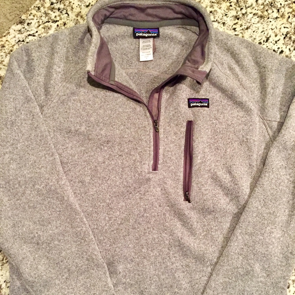Grey Patagonia 1/4 Zip Pullover, Size M