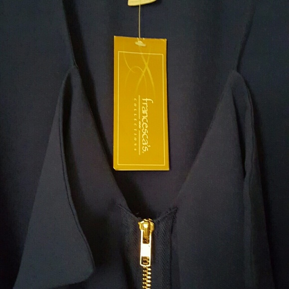 Blue full front zip dress - Picture 2 of 3