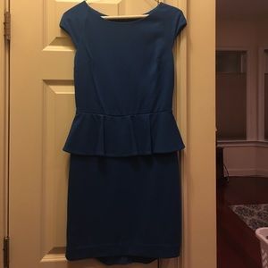 Express pemplum cocktail dress, beautiful blue