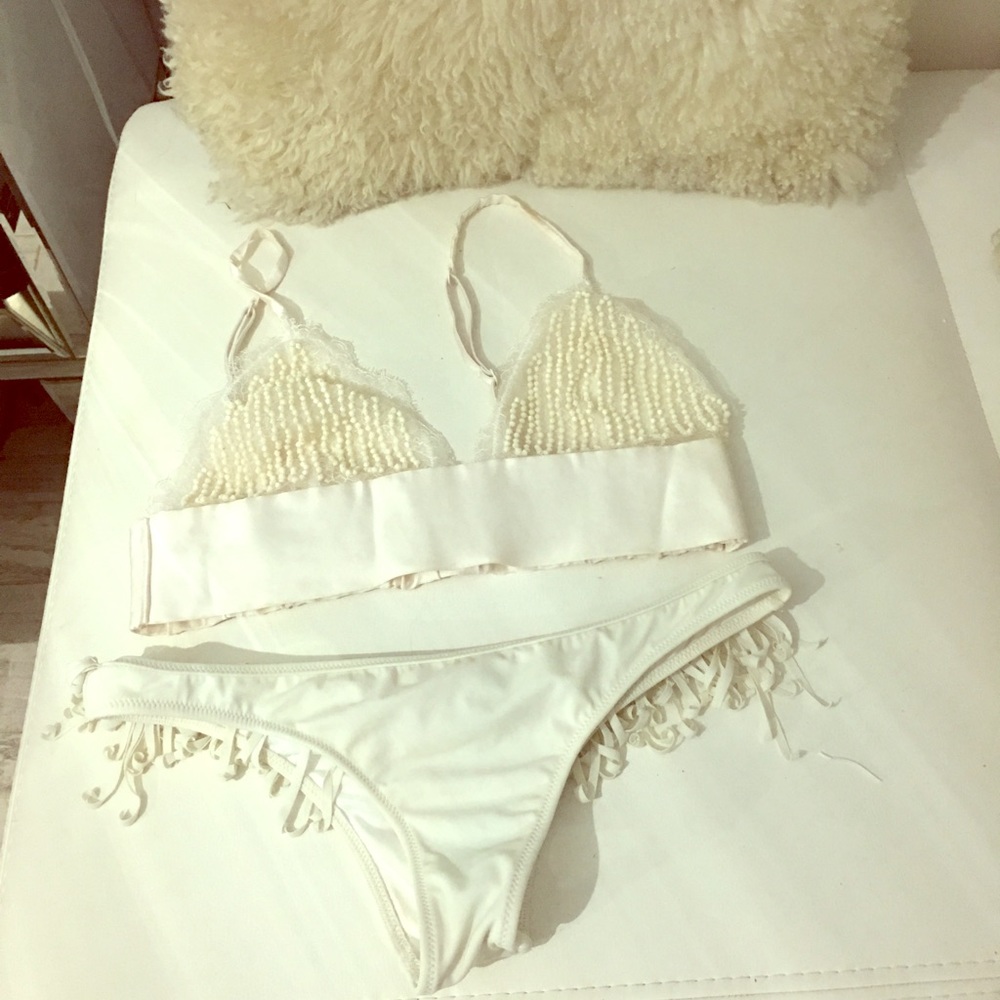 Victoria 's secret cheeky fringe bikini bottom