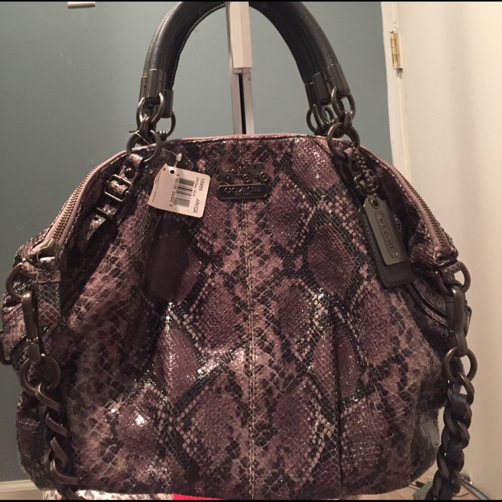 Coach Madison embossed Python Sophia Large-15956