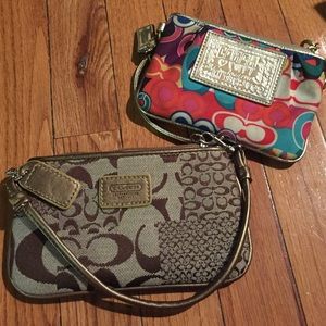 Awesome set of 2 coach wristlets!
