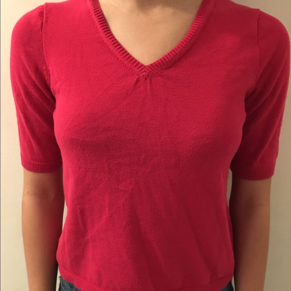 💧SALE💧Ann Taylor Loft Red Cotton tee