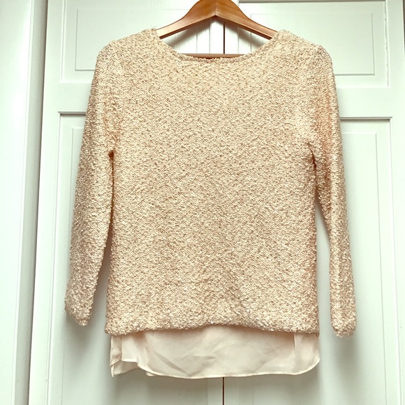 Zara Sweaters - Zara Sequined Knit Sweater in Pink Sz Medium