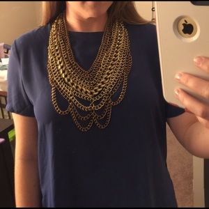 Gold "Courtney Bib" necklace