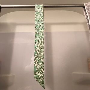 Mint green Coach logo ponytail/purse scarf