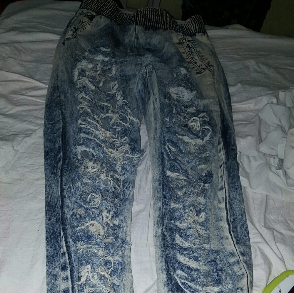 3/4 denim pants