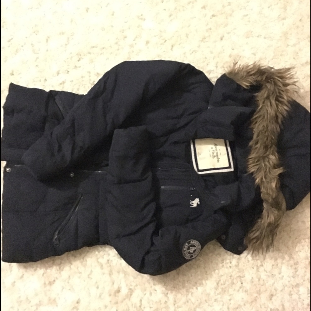 Navy blue Abercrombie & Fitch winter jacket