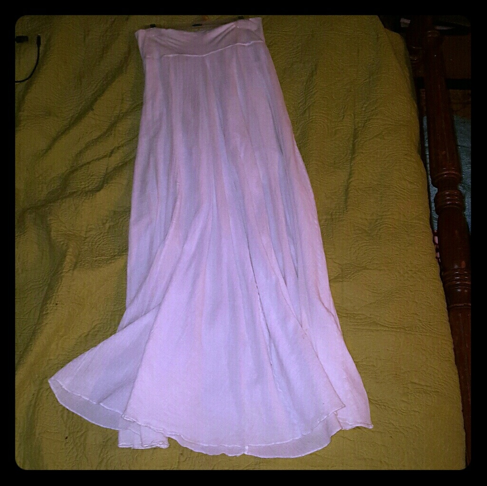Long white skirt