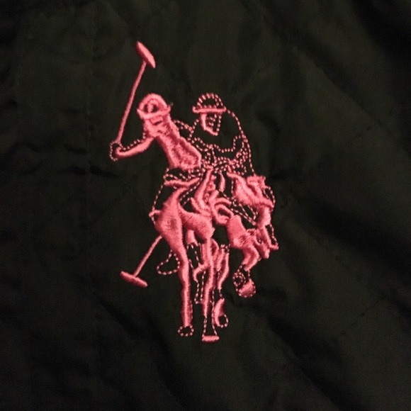 U.S. Polo Assn. Black & Pink Fleece Jacket💕 - Picture 3 of 6