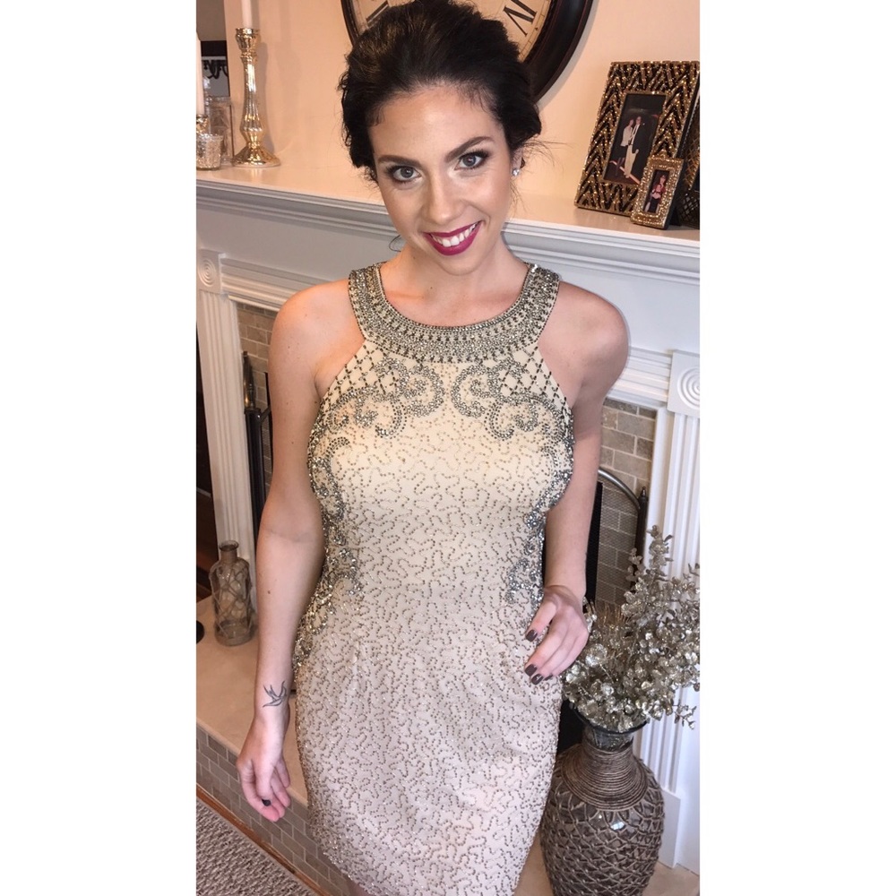 Sequined evening dress