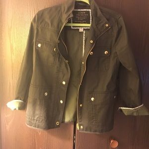 Jcrew army green military jacket