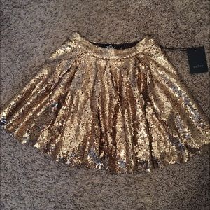 Gold Sequin Skirt