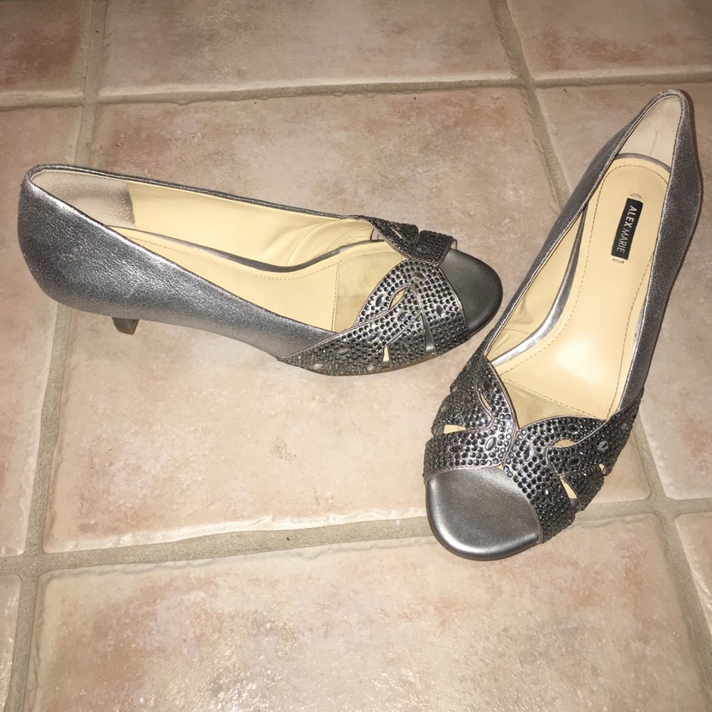ALEX MARIE silver formal shoes
