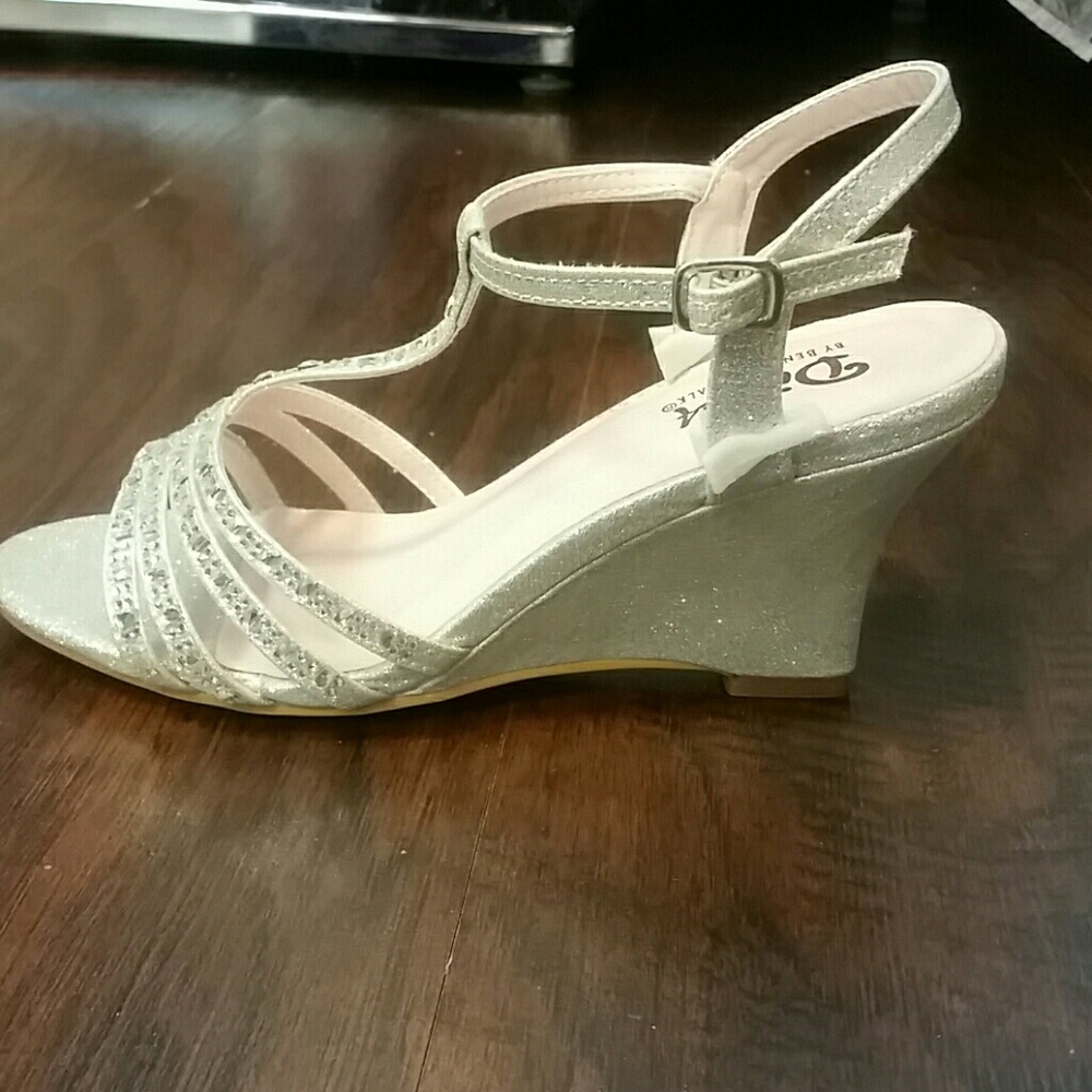 Silver Rhinestone Wedges - Picture 4 of 4