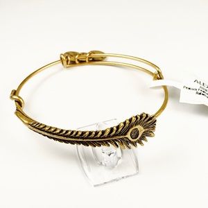 Alex and Ani Peacock Feathers Gold Wrap