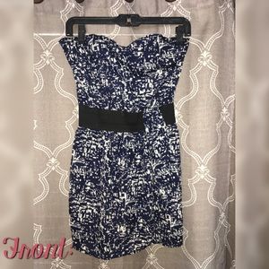 Strapless mini dress
