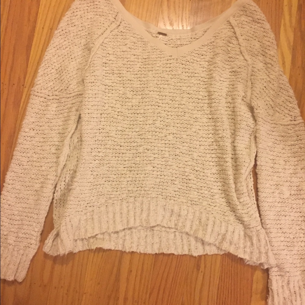 Free people cream oversized sweater