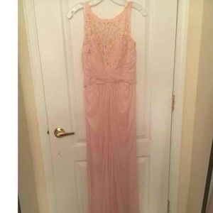 Blush pink davids bridal dress