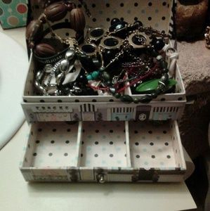 Box  with different types of jewlery