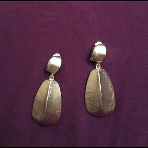Silver clip on earrings