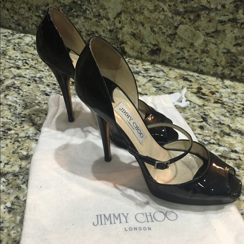 Jimmy Choo peep toe pumps