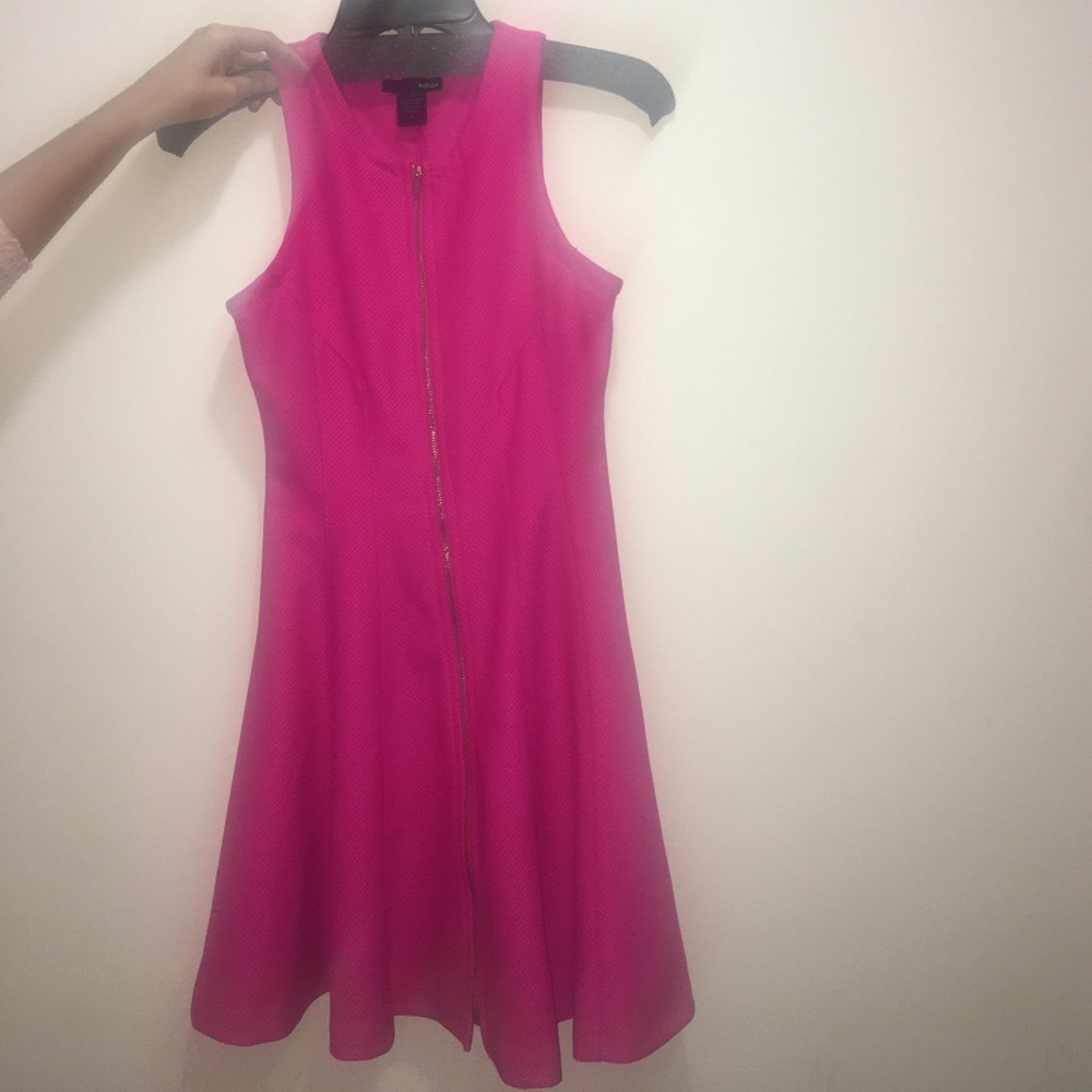 Hot pink zip up tennis dress