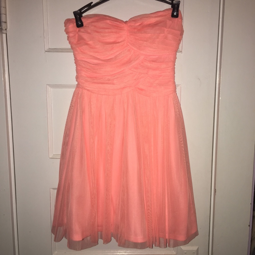 Scalloped Chiffon Mini Dress