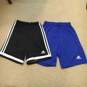 Two pairs of adidas athletic shorts