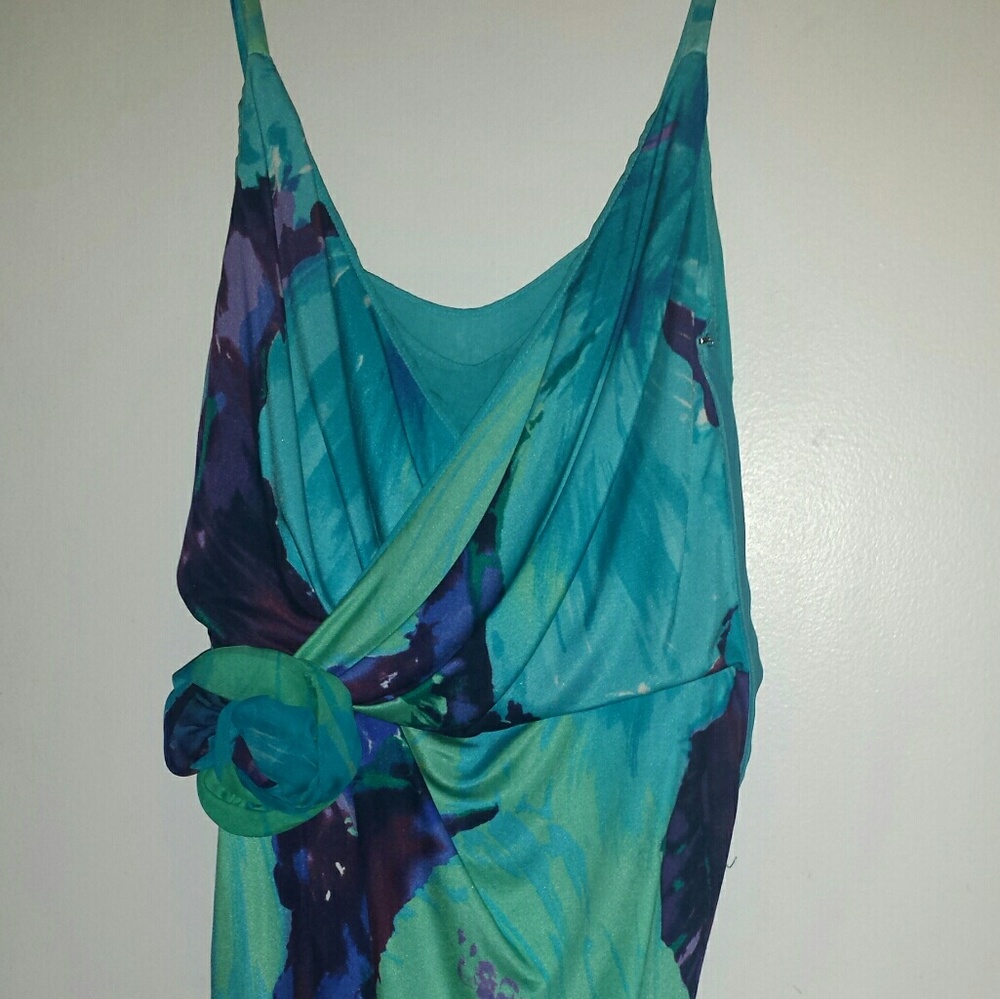 Blumarine Cruise Silk Spaghetti Strap Floral Dress 2 38 - Picture 6 of 6