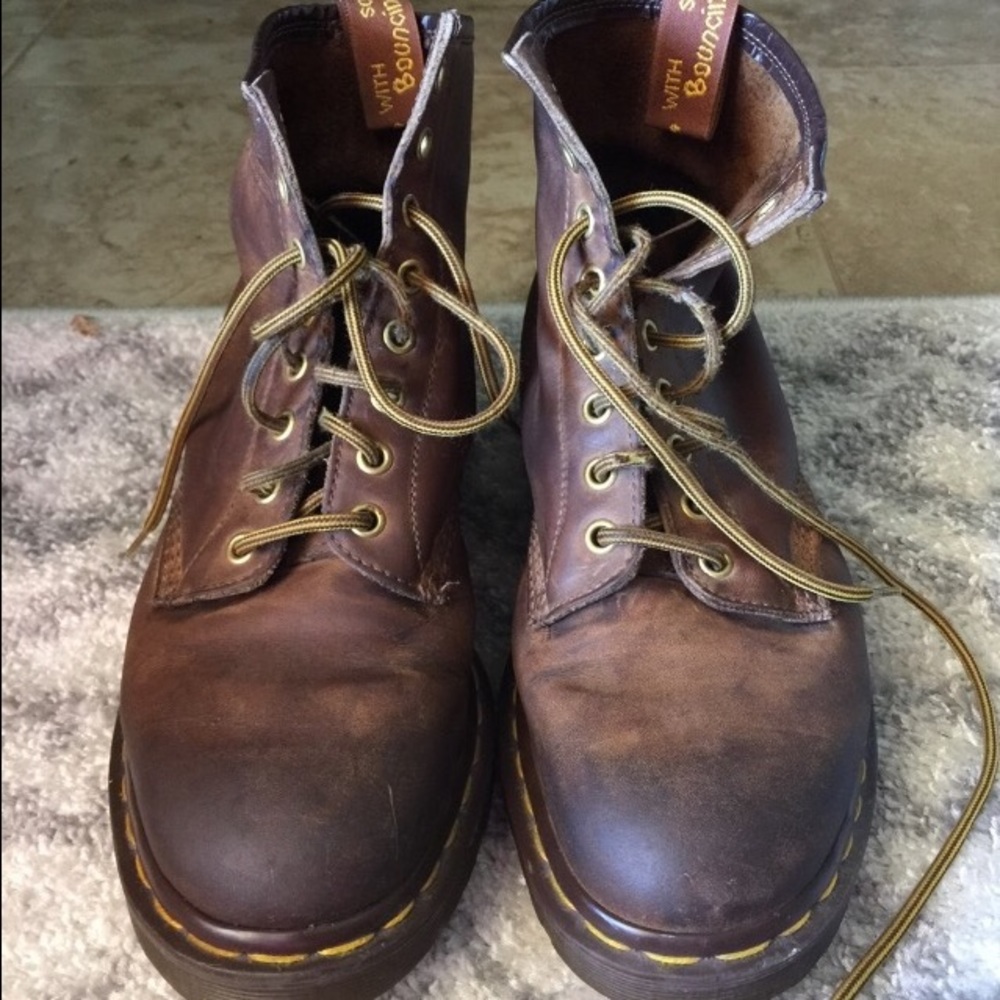 Brown leather Doc Martins size 9