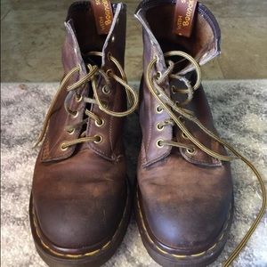 Brown leather Doc Martins size 9