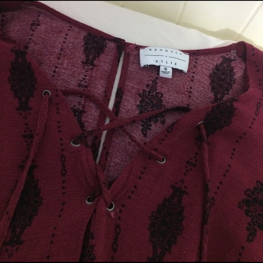 maroon printed kendall and kylie ROMPER not dress! - Picture 2 of 3