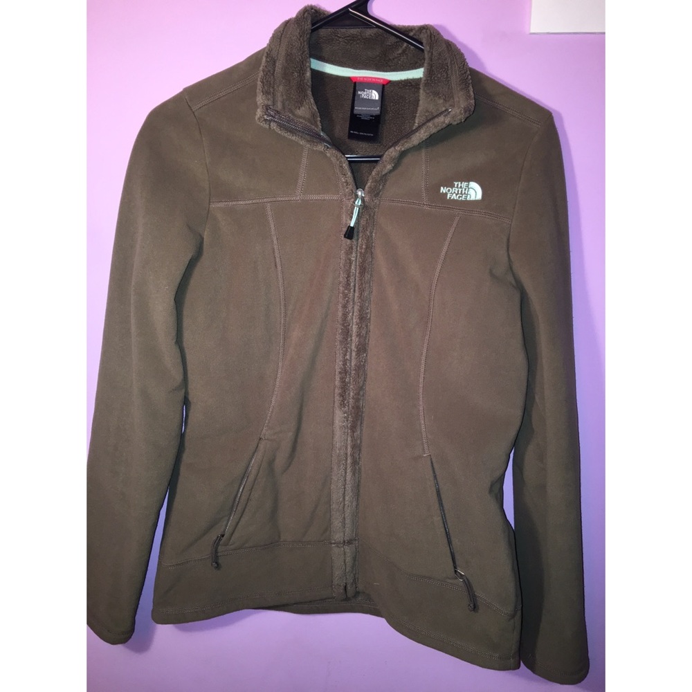 brown women's north face size small