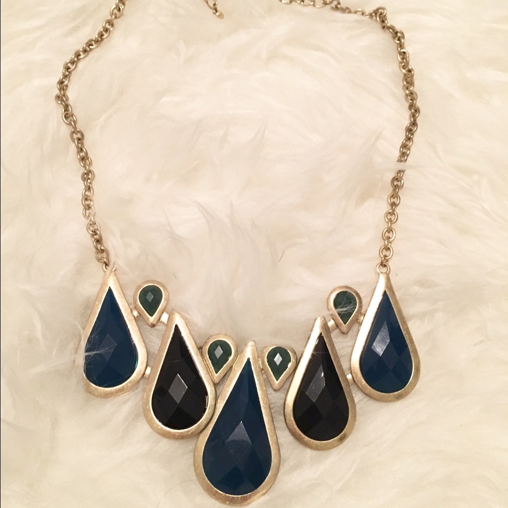Blue & Green Statement Necklace