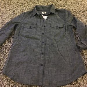 XS petite chambray button Up old navy