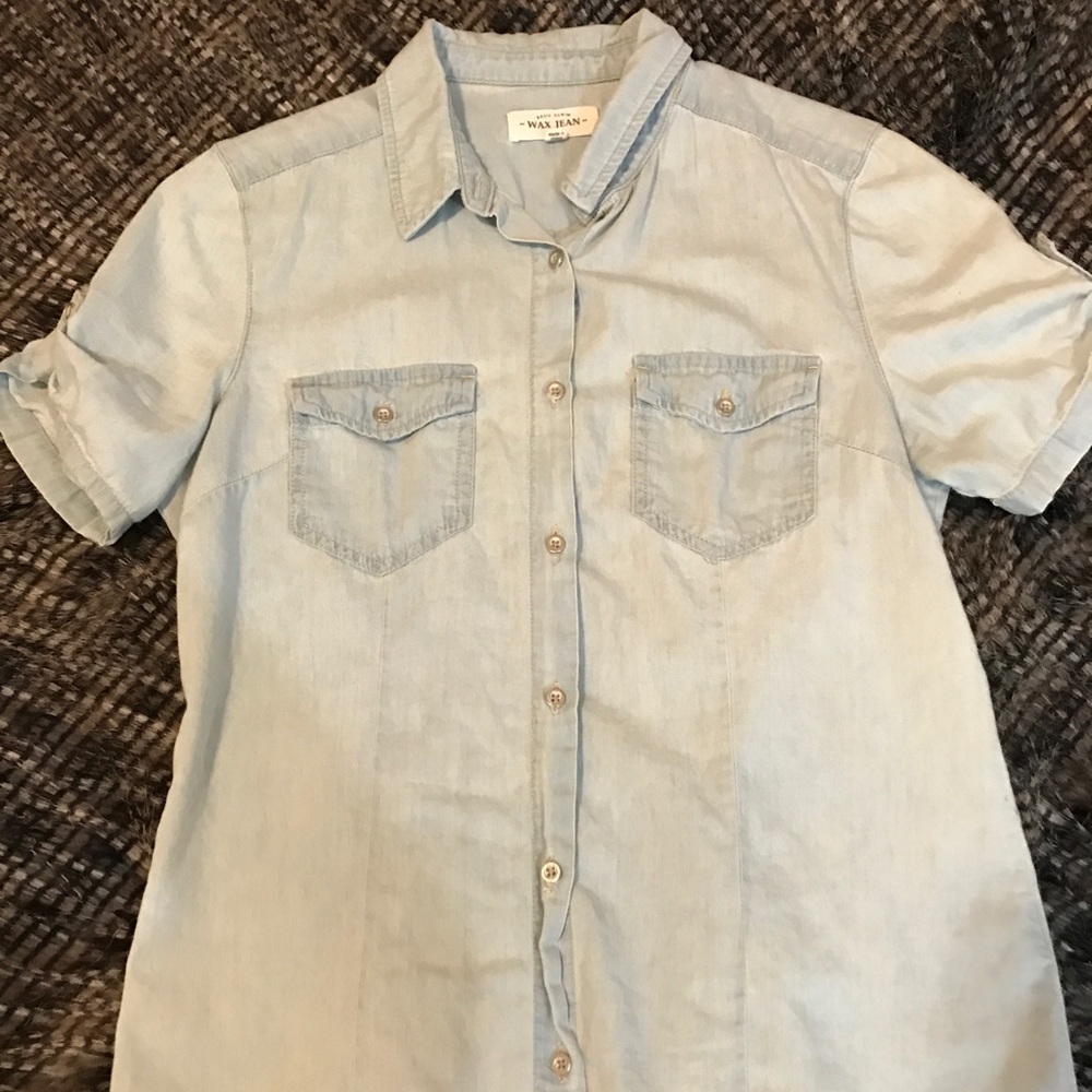 Button down denim shirt