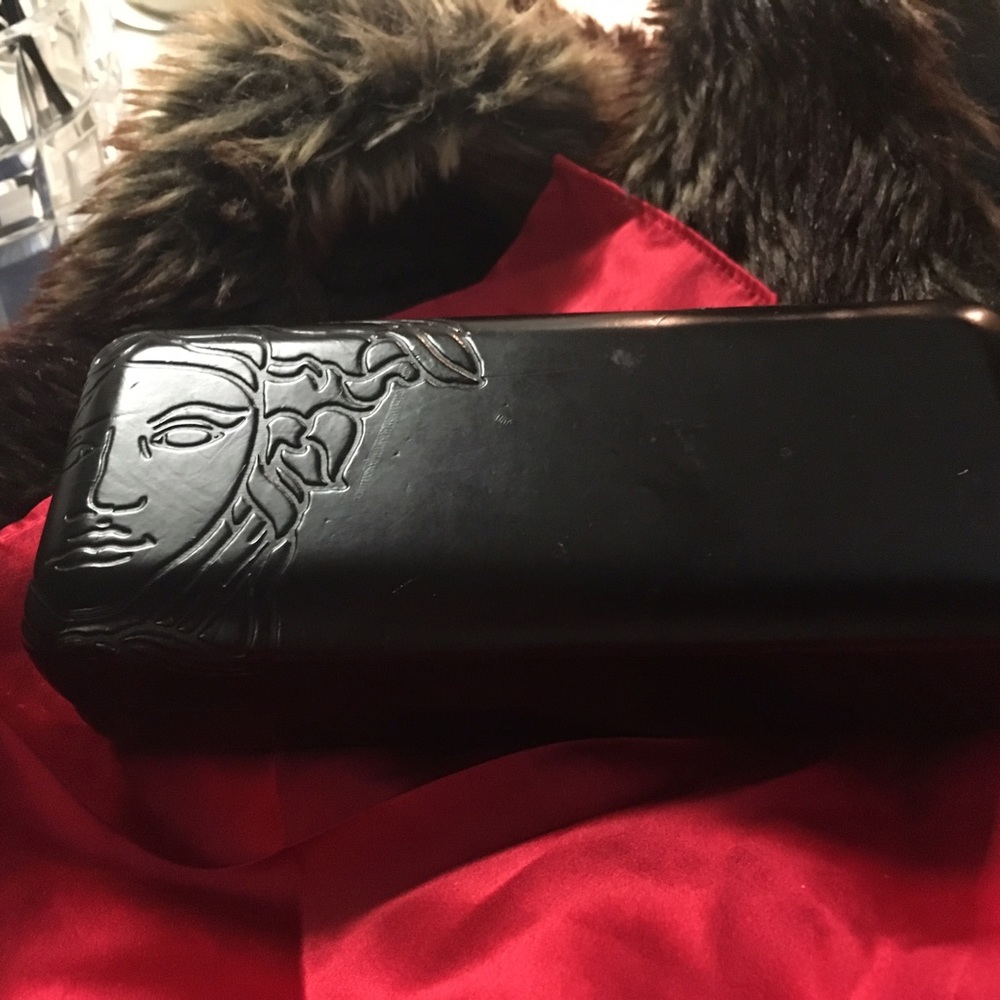Versace sunglass black Medusa case.