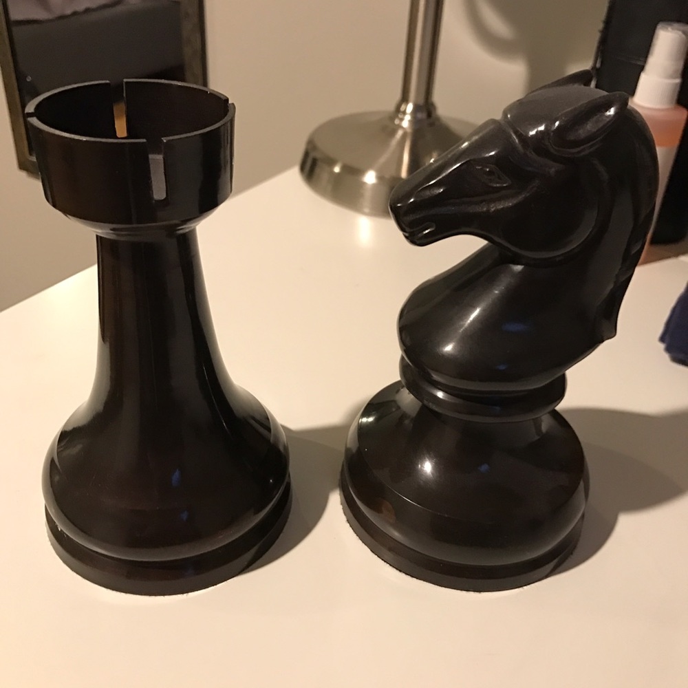 Chess piece book ends (set)
